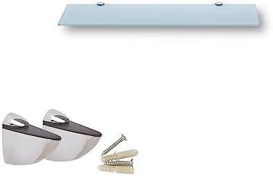 Euro Klarglas Duschregal - 6mm ESG Sicherheitsglas für Badezimmer, elegante Wandmontage, verschiedene Größen verfügbar (