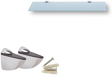 Euro Klarglas Duschregal - 6mm ESG Sicherheitsglas für Badezimmer, elegante Wandmontage, verschiedene Größen verfügbar (