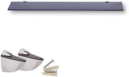 Euro Klarglas Duschregal - 6mm ESG Sicherheitsglas für Badezimmer, elegante Wandmontage, verschiedene Größen verfügbar (