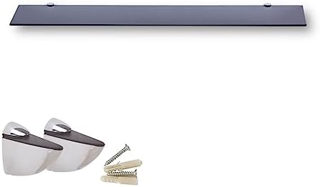 Euro Klarglas Duschregal - 6mm ESG Sicherheitsglas für Badezimmer, elegante Wandmontage, verschiedene Größen verfügbar (