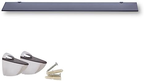 Euro Klarglas Duschregal - 6mm ESG Sicherheitsglas für Badezimmer, elegante Wandmontage, verschiedene Größen verfügbar (