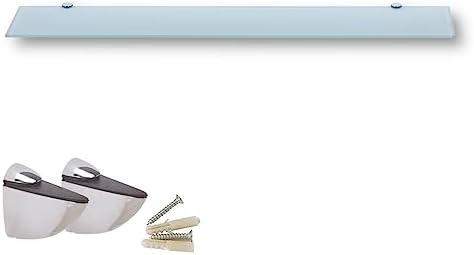 Euro Klarglas Duschregal - 6mm ESG Sicherheitsglas für Badezimmer, elegante Wandmontage, verschiedene Größen verfügbar (