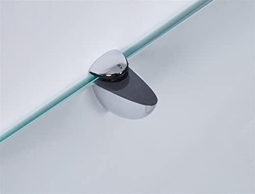 Euro Klarglas Duschregal - 6mm ESG Sicherheitsglas für Badezimmer, elegante Wandmontage, verschiedene Größen verfügbar (