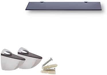 Euro Klarglas Duschregal - 6mm ESG Sicherheitsglas für Badezimmer, elegante Wandmontage, verschiedene Größen verfügbar (