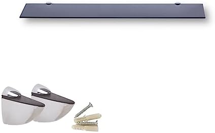 Euro Klarglas Duschregal - 6mm ESG Sicherheitsglas für Badezimmer, elegante Wandmontage, verschiedene Größen verfügbar (