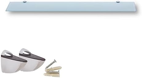 Euro Klarglas Duschregal - 6mm ESG Sicherheitsglas für Badezimmer, elegante Wandmontage, verschiedene Größen verfügbar (