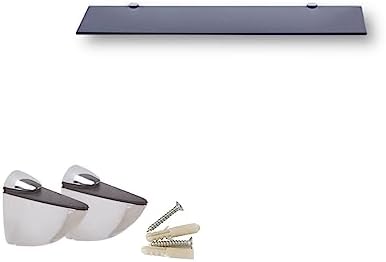 Euro Klarglas Duschregal - 6mm ESG Sicherheitsglas für Badezimmer, elegante Wandmontage, verschiedene Größen verfügbar (