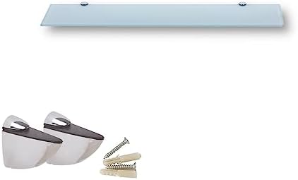 Euro Klarglas Duschregal - 6mm ESG Sicherheitsglas für Badezimmer, elegante Wandmontage, verschiedene Größen verfügbar (