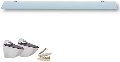 Euro Klarglas Duschregal - 6mm ESG Sicherheitsglas für Badezimmer, elegante Wandmontage, verschiedene Größen verfügbar (