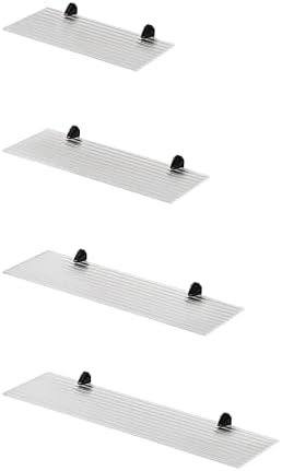 Euro Klarglas Duschregal - 6mm ESG Sicherheitsglas für Badezimmer, elegante Wandmontage, verschiedene Größen verfügbar (