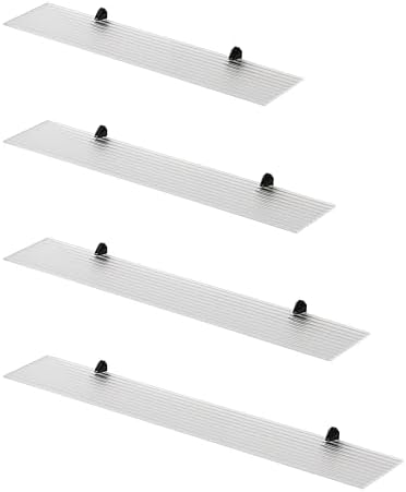 Euro Klarglas Duschregal - 6mm ESG Sicherheitsglas für Badezimmer, elegante Wandmontage, verschiedene Größen verfügbar (