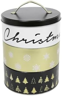 KAMACA 3er Set Keksdosen aus Metall mit Deckel – Praktische Plätzchen Aufbewahrung für Weihnachten, Advent und Winter