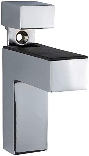 ib style® Glasregal 6mm mit Befestigungsclip QUADRO in Edelstahloptik – ideal für Wohn- und Dekorationsräume, 60 x 30 cm