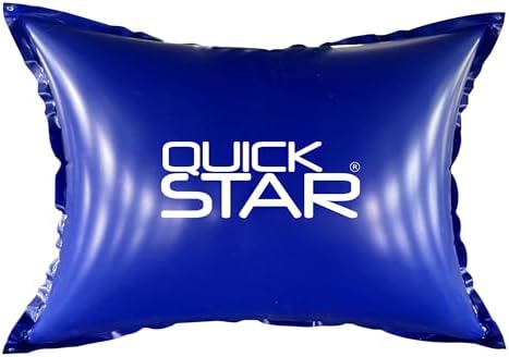 QUICK STAR Poolkissen Eckig 120x120 cm Blau | Hochwertiges PVC & Sicherheitsventil | Ideal für Winter-Poolpflege