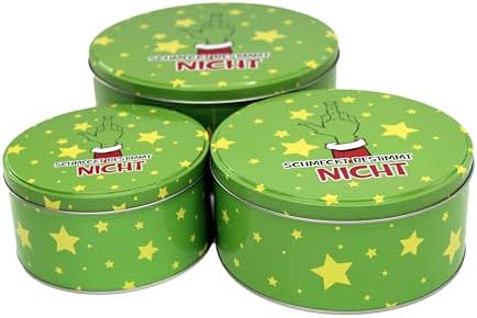 KAMACA 3er Set Keksdosen aus Metall mit Deckel – Praktische Plätzchen Aufbewahrung für Weihnachten, Advent und Winter