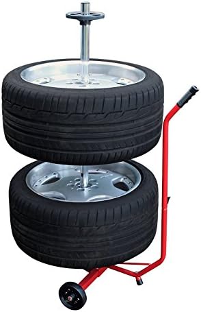 Wiltec Fahrbarer Reifenständer für Felgen bis 225 mm – Robuster Reifenbaum für effiziente Lagerung