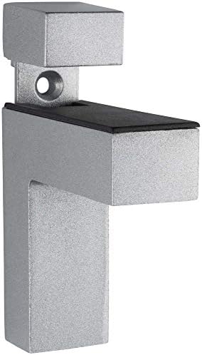 ib style® Glasregal 6mm mit Befestigungsclip QUADRO in Edelstahloptik – ideal für Wohn- und Dekorationsräume, 60 x 30 cm