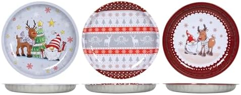 KAMACA 3er Set Keksdosen aus Metall mit Deckel – Praktische Plätzchen Aufbewahrung für Weihnachten, Advent und Winter