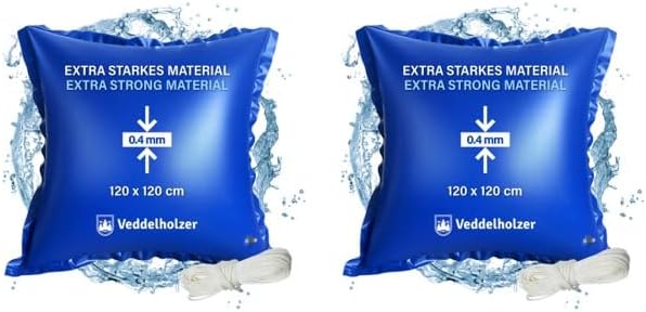 Veddelholzer XXL Luftkissen 120 x 120 cm für Poolabdeckung – Ideales Winterzubehör gegen Schnee und Regen