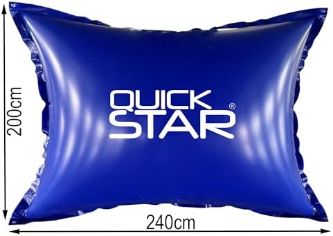 QUICK STAR Poolkissen Eckig 120x120 cm Blau | Hochwertiges PVC & Sicherheitsventil | Ideal für Winter-Poolpflege