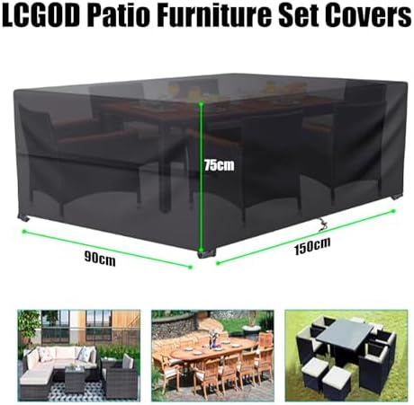 Gartenmöbel Abdeckung von XYZ – Winterfest & UV-beständig, rechteckig (180x120x75cm) für optimalen Schutz im Freien