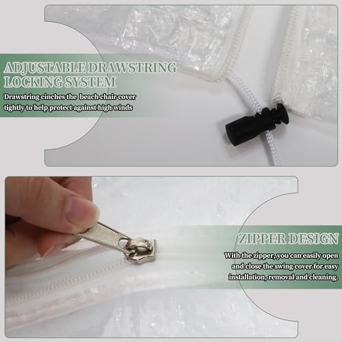Funshot Strandkorb Schutzhülle Winterfest – Wasserdichte Abdeckhaube für Outdoor-Möbel, Grün, 125x90x165/135cm