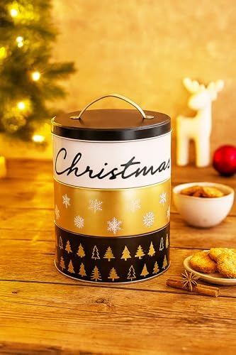 KAMACA 3er Set Keksdosen aus Metall mit Deckel – Praktische Plätzchen Aufbewahrung für Weihnachten, Advent und Winter