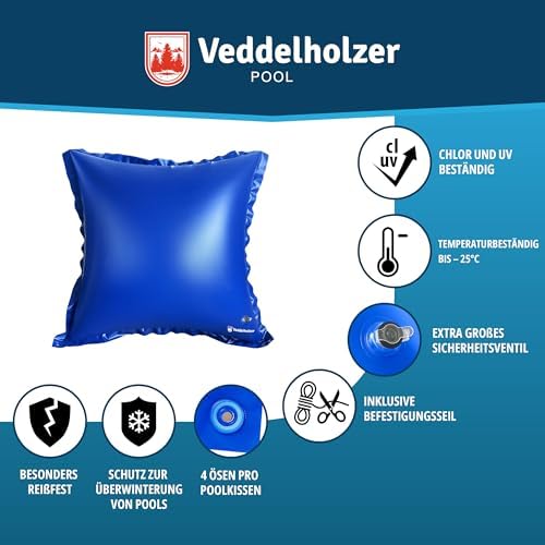 Veddelholzer XXL Luftkissen 120 x 120 cm für Poolabdeckung – Ideales Winterzubehör gegen Schnee und Regen