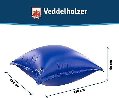 Veddelholzer XXL Luftkissen 120 x 120 cm für Poolabdeckung – Ideales Winterzubehör gegen Schnee und Regen