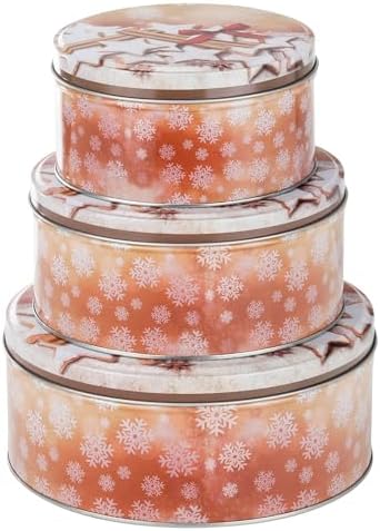 Bonsport Keksdosen Set 3-teilig rund – Elegante Weihnachtsgebäckdosen in Schwarz/Gold, perfekt als Geschenke!