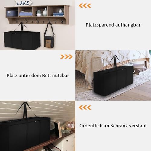 Dokon Aufbewahrungstasche für Gartenauflagen - Wasserdicht & Robust, Ideal für Weihnachtsbaum & Polster (200x60x75cm) -