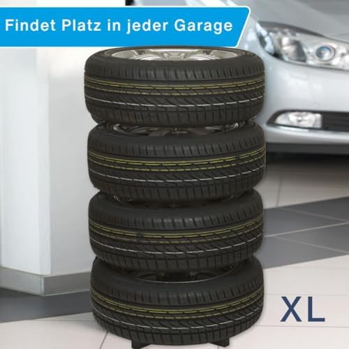 cartrend Reifenständer XL – Hohe Tragkraft 120 kg, ideal für Reifen bis 285 mm, schwarz