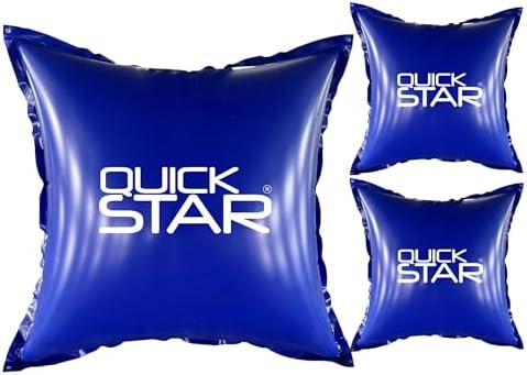 QUICK STAR Poolkissen Eckig 120x120 cm Blau | Hochwertiges PVC & Sicherheitsventil | Ideal für Winter-Poolpflege