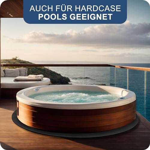 Whirlpool Unterlage schwarz 240cm – Isolierende Bodenmatte für Outdoor Whirlpools, schützt perfekt!