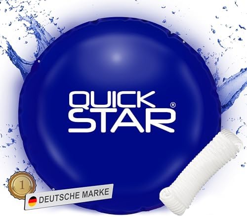 QUICK STAR Poolkissen Eckig 120x120 cm Blau | Hochwertiges PVC & Sicherheitsventil | Ideal für Winter-Poolpflege