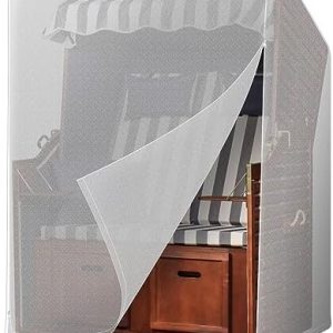 PATIO PLUS Strandkorb Schutzhülle wetterfest & UV-beständig für den perfekten Schutz im Freien – 135x105x175/140cm