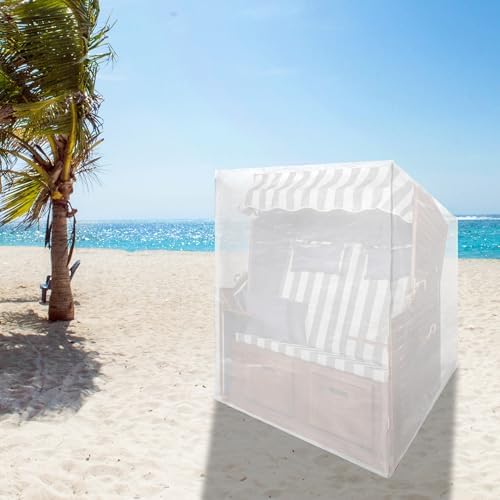Funshot Strandkorb Schutzhülle Winterfest – Wasserdichte Abdeckhaube für Outdoor-Möbel, Grün, 125x90x165/135cm