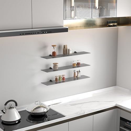 Euro Klarglas Duschregal - 6mm ESG Sicherheitsglas für Badezimmer, elegante Wandmontage, verschiedene Größen verfügbar (