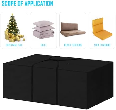 Gartenauflagen Aufbewahrungstasche von - Wasserabweisend & Praktisch für Kissen im Freien - 130x40x55cm mit Tragegriff