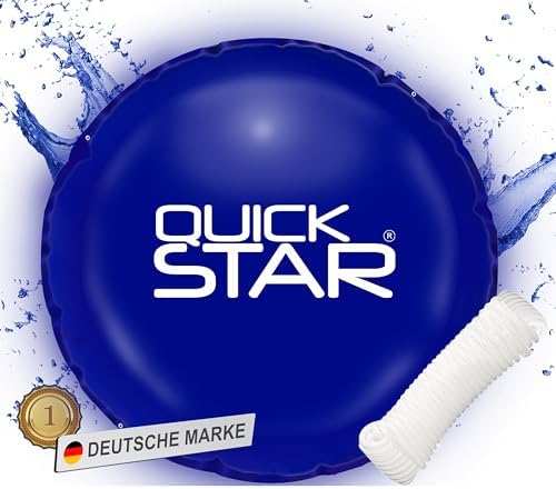 QUICK STAR Poolkissen Eckig 120x120 cm Blau | Hochwertiges PVC & Sicherheitsventil | Ideal für Winter-Poolpflege