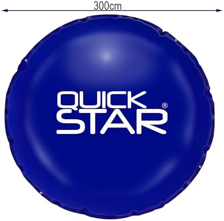 QUICK STAR Poolkissen Eckig 120x120 cm Blau | Hochwertiges PVC & Sicherheitsventil | Ideal für Winter-Poolpflege