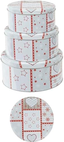 Bonsport Keksdosen Set 3-teilig rund – Elegante Weihnachtsgebäckdosen in Schwarz/Gold, perfekt als Geschenke!