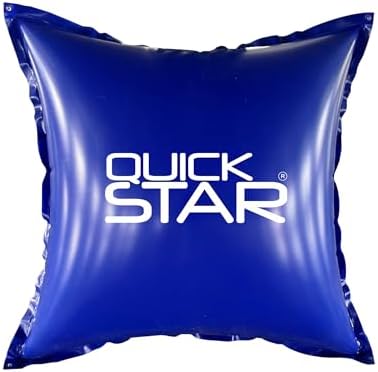 QUICK STAR Poolkissen Eckig 120x120 cm Blau | Hochwertiges PVC & Sicherheitsventil | Ideal für Winter-Poolpflege