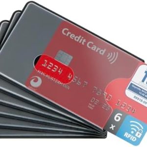 valonic RFID Blocker Schutzhülle - 6 Stück TÜV geprüft - optimaler Schutz vor Datenklau für Kredit- und EC-Karten
