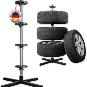 WALTER Reifenständer für PKW - Stabiler Felgenbaum bis 100 kg, schonend für 225 mm Reifen