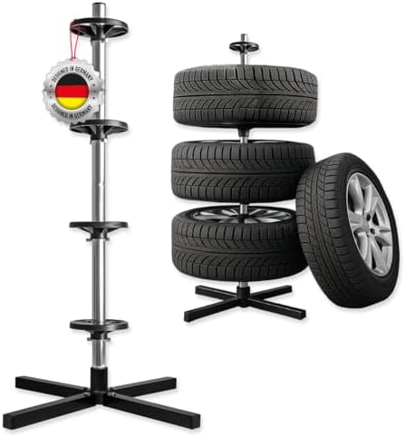 WALTER Reifenständer für PKW - Stabiler Felgenbaum bis 100 kg, schonend für 225 mm Reifen