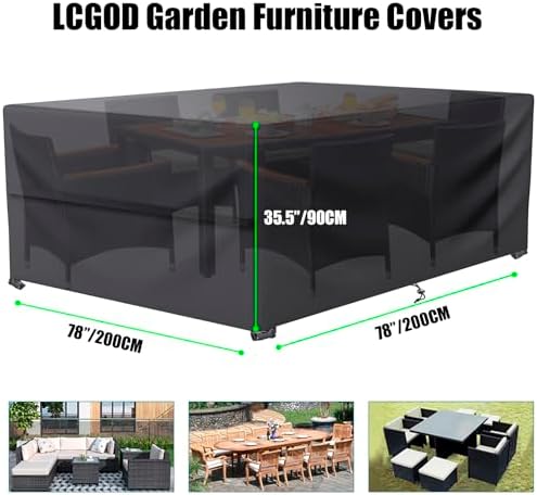 Gartenmöbel Abdeckung von XYZ – Winterfest & UV-beständig, rechteckig (180x120x75cm) für optimalen Schutz im Freien