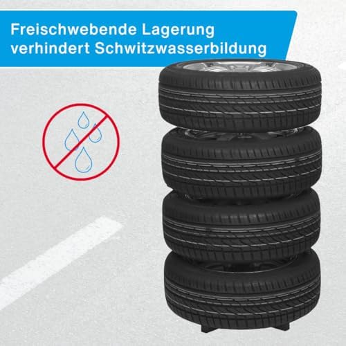 cartrend Reifenständer XL – Hohe Tragkraft 120 kg, ideal für Reifen bis 285 mm, schwarz