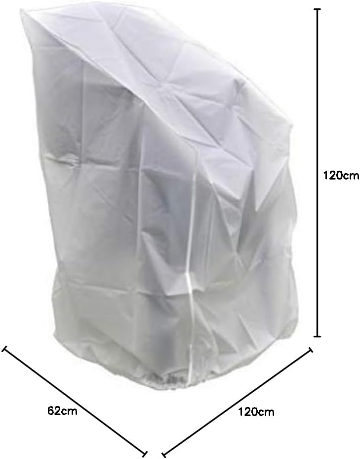 Spetebo Wetterschutzhülle für Stapelstühle - Wasserdicht, UV-beständig, 120 x 62 cm - Ideal für Gartenmöbel im Freien