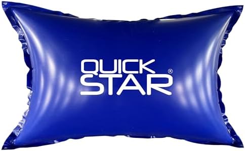 QUICK STAR Poolkissen Eckig 120x120 cm Blau | Hochwertiges PVC & Sicherheitsventil | Ideal für Winter-Poolpflege